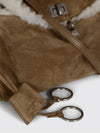 rodeo mini shearling handbag with removable shoulder strap