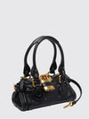 paddington handbag chloé in leather with padlock and studs