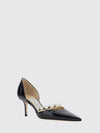 aurelie patent leather pumps with pearls and stiletto heel