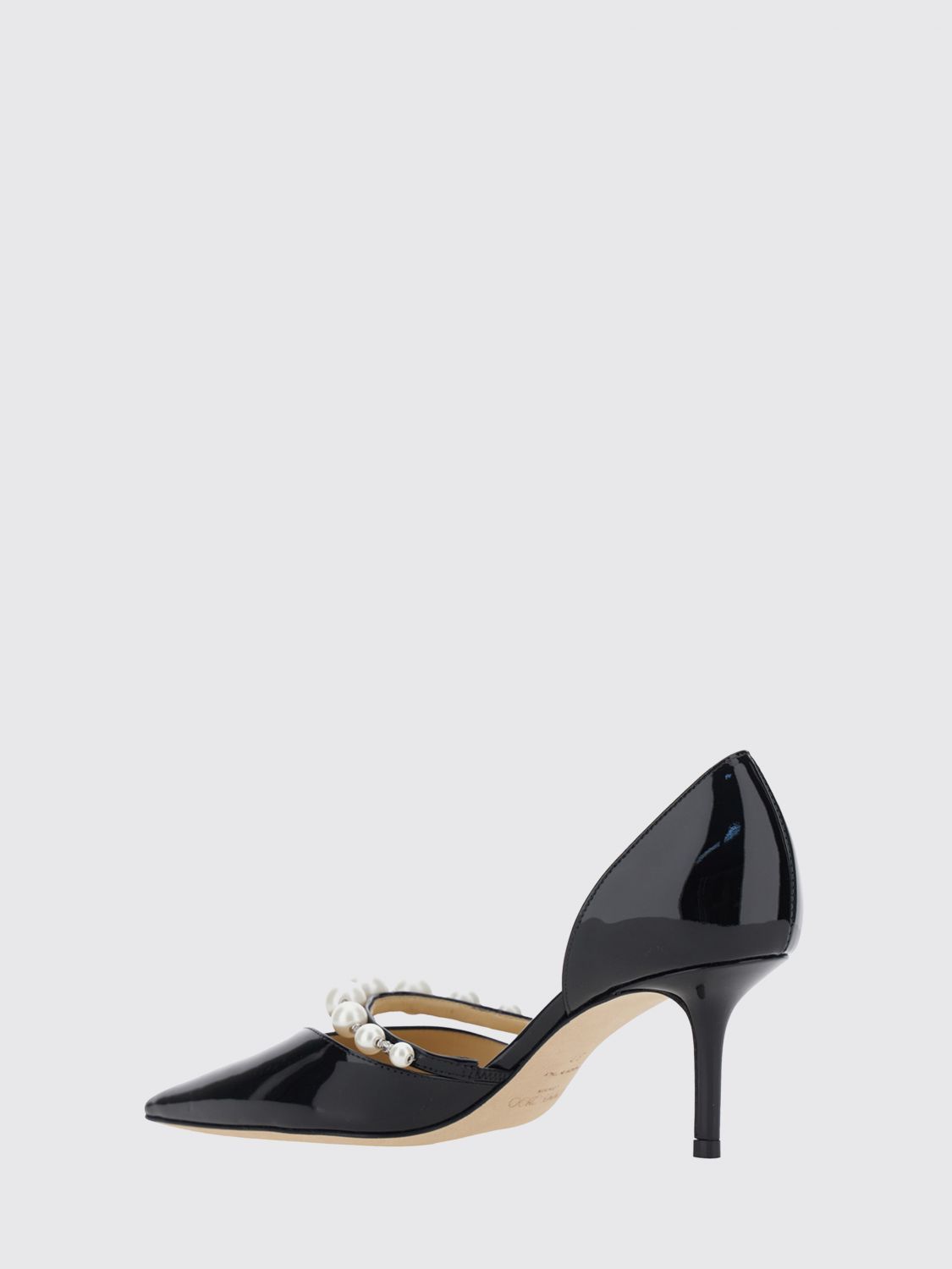 aurelie patent leather pumps with pearls and stiletto heel