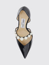 aurelie patent leather pumps with pearls and stiletto heel