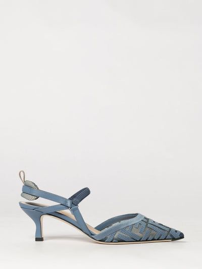 colibrì lite slingback pumps in ff monogram mesh with mid heel