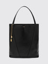 spin large tote bag chloé in grained calfskin with logo charm