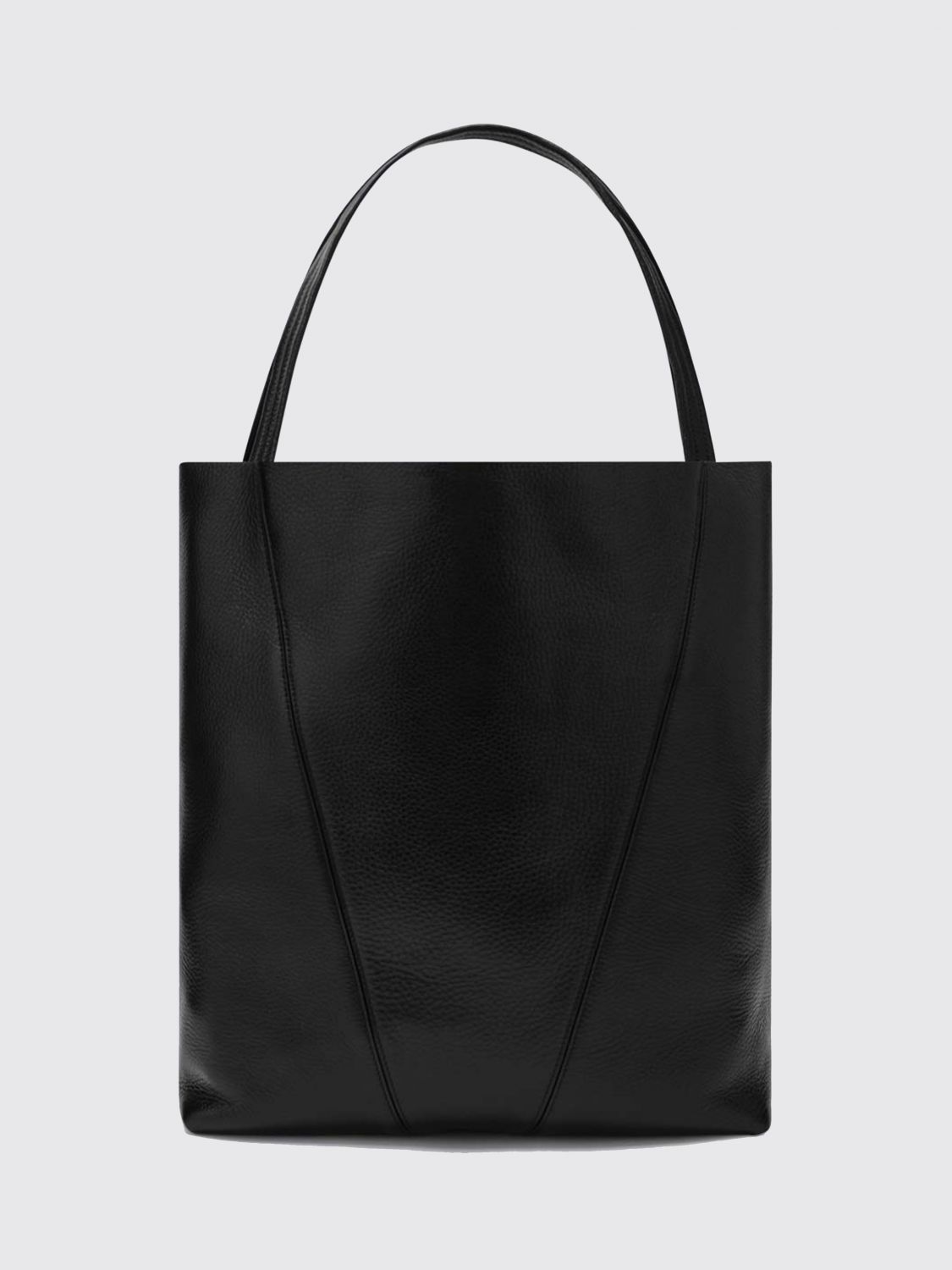 spin large tote bag chloé in grained calfskin with logo charm