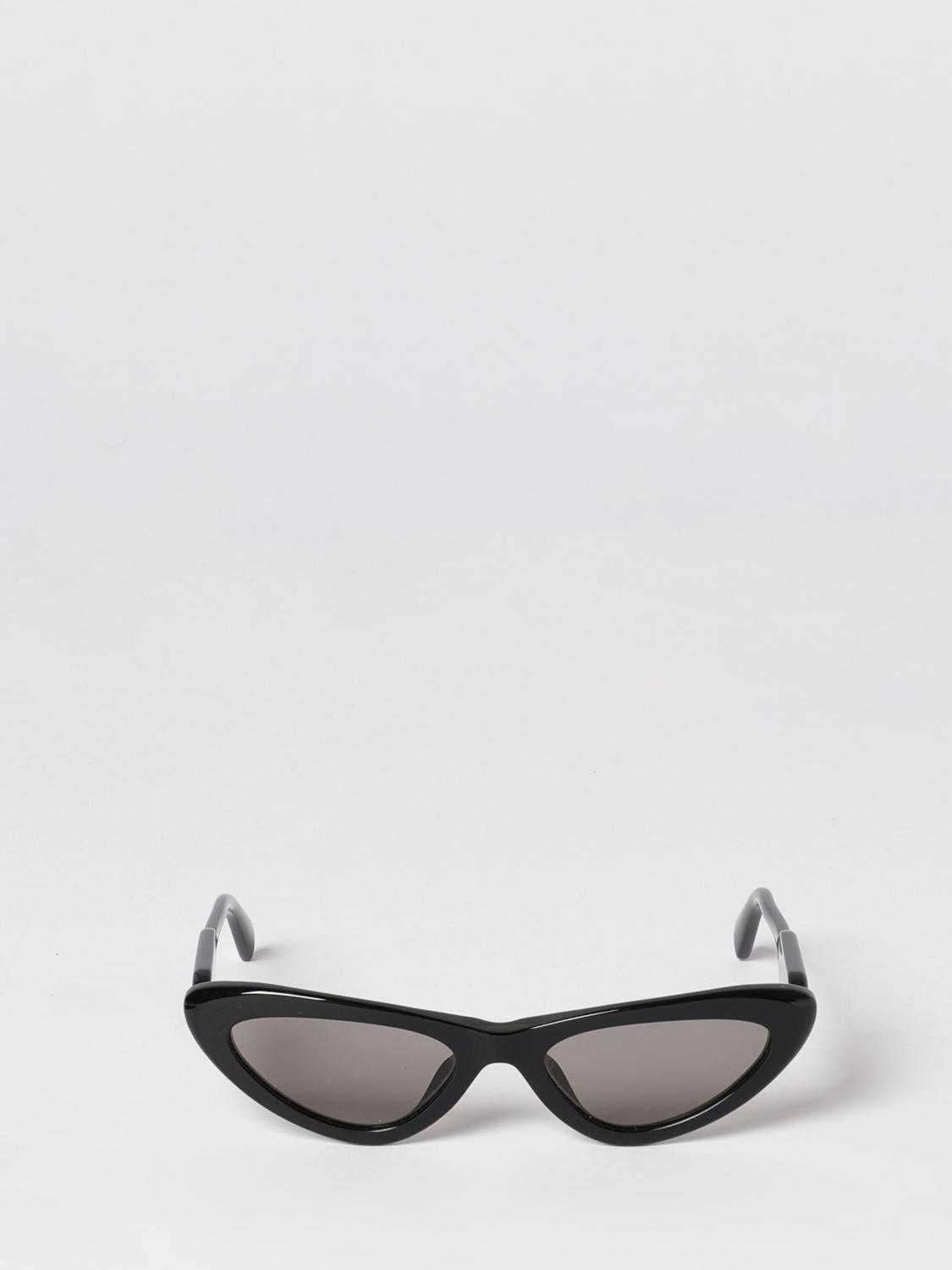 triangular frame acetate sunglasses with contrast logo