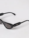 triangular frame acetate sunglasses with contrast logo