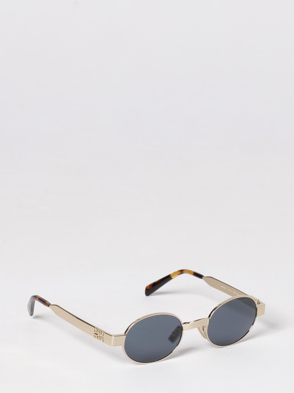 rounded metal frame sunglasses with impressed logo