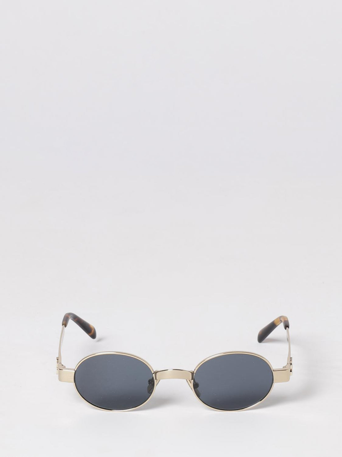 MIU MIU 47 rounded metal frame sunglasses with impressed logo
