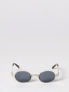 rounded metal frame sunglasses with impressed logo