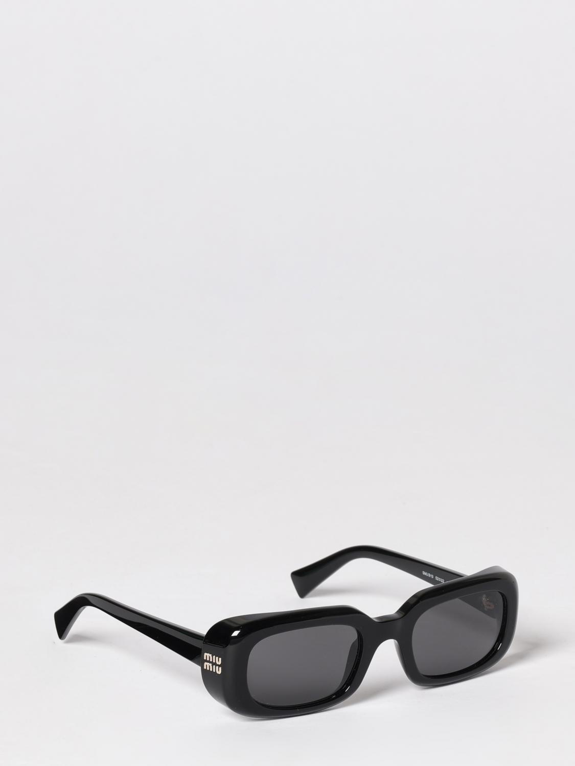 rectangular frame acetate sunglasses with contrast logo