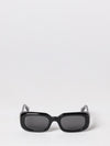 rectangular frame acetate sunglasses with contrast logo