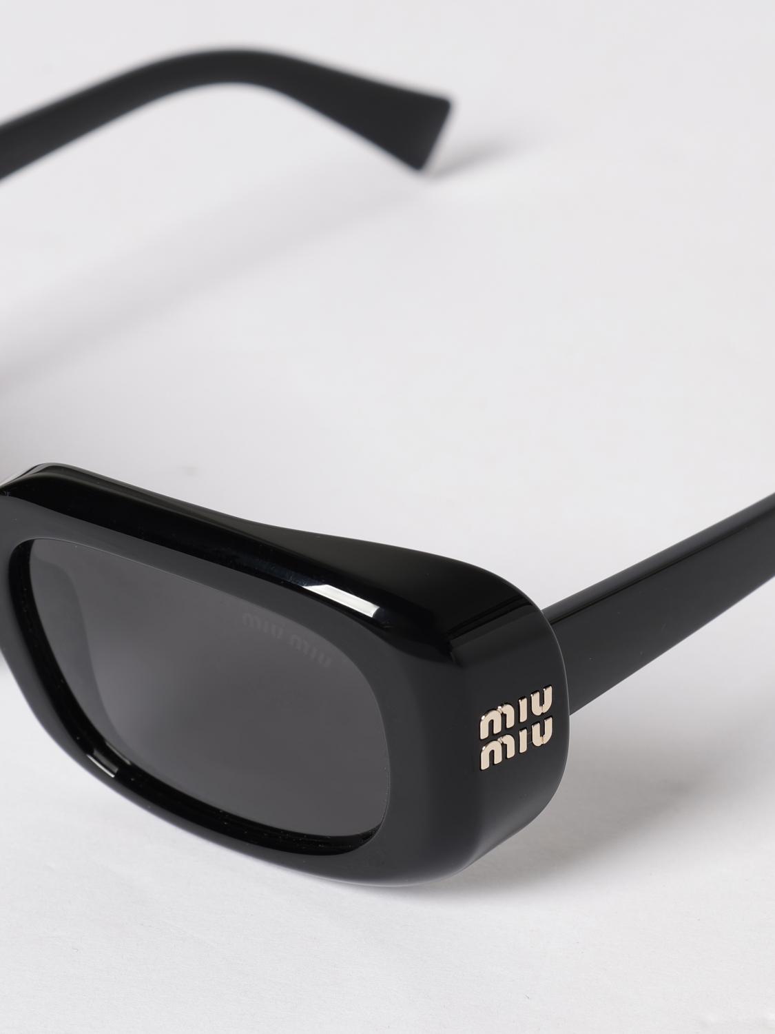 rectangular frame acetate sunglasses with contrast logo