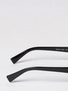 rectangular frame acetate sunglasses with contrast logo