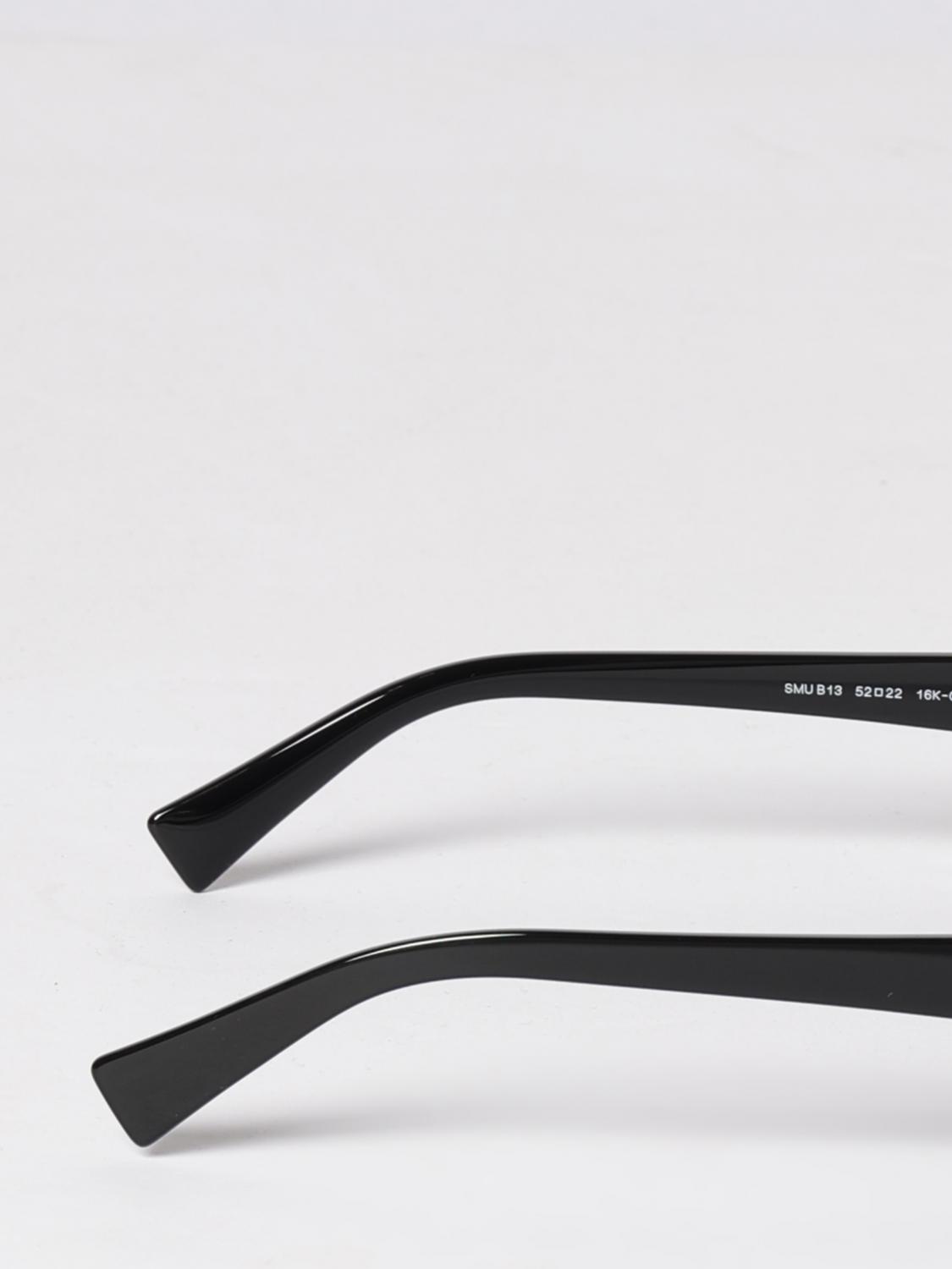 rectangular frame acetate sunglasses with contrast logo
