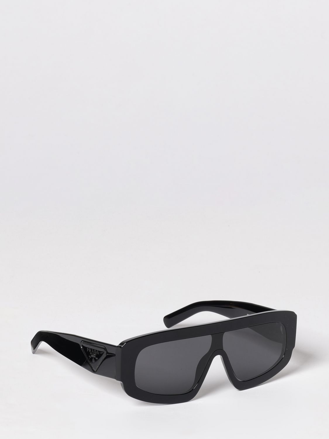 acetate shield sunglasses with colored lenses