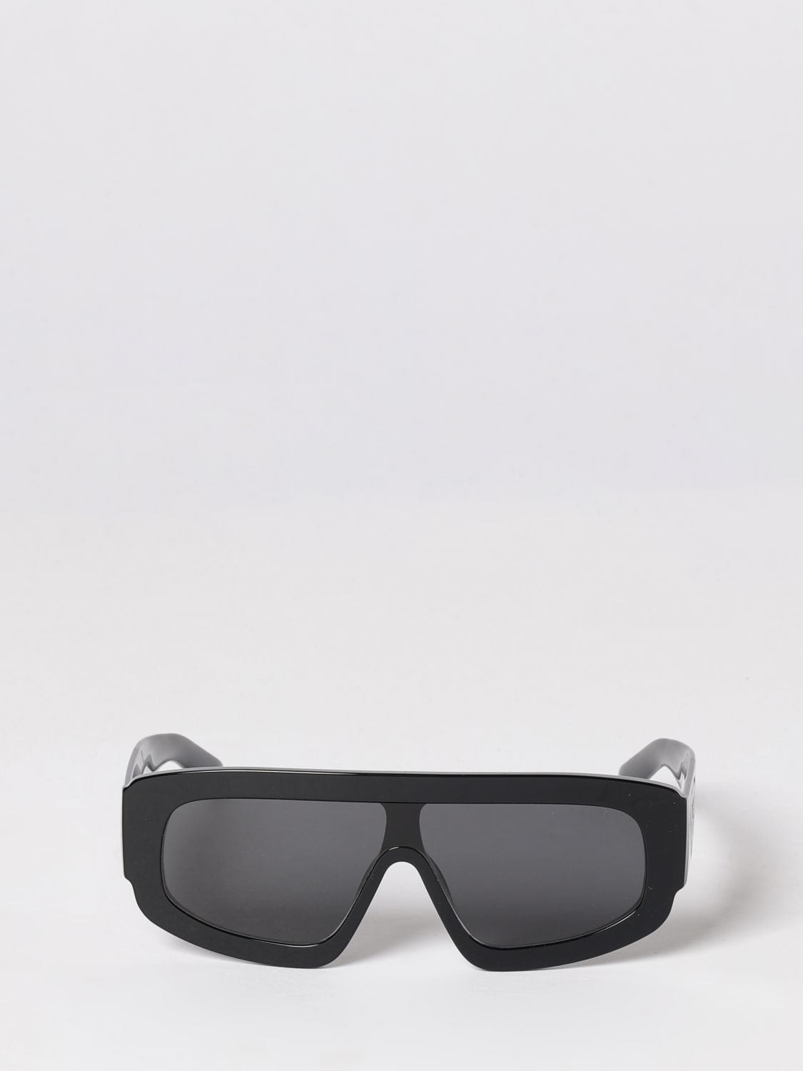 acetate shield sunglasses with colored lenses