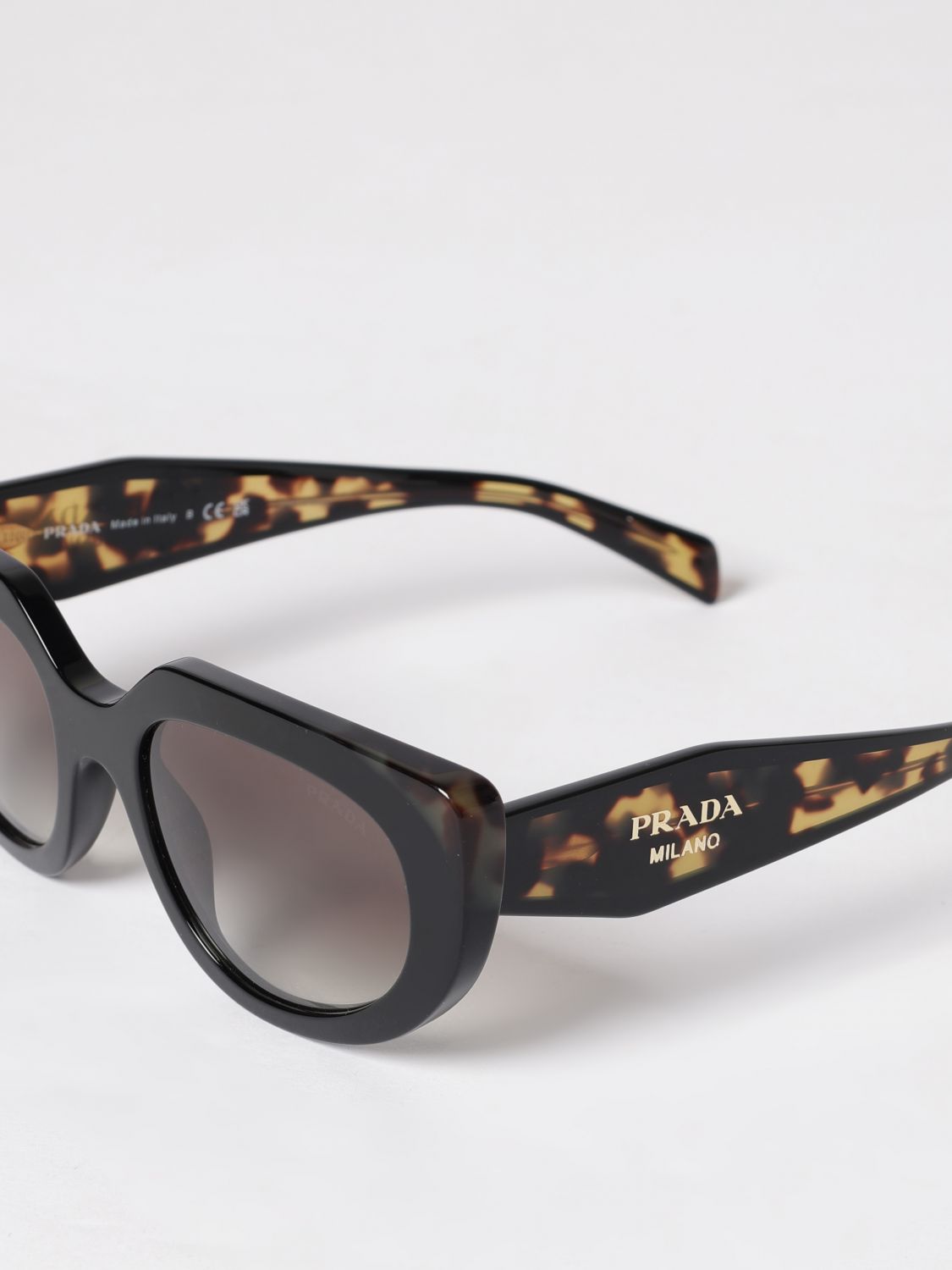 animal print acetate cat-eye sunglasses