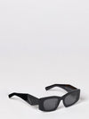black acetate sunglasses with nylon lenses and tone-on-tone logo
