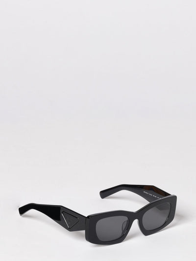 black acetate sunglasses with nylon lenses and tone-on-tone logo