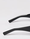 black acetate sunglasses with nylon lenses and tone-on-tone logo