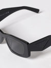 black acetate sunglasses with nylon lenses and tone-on-tone logo