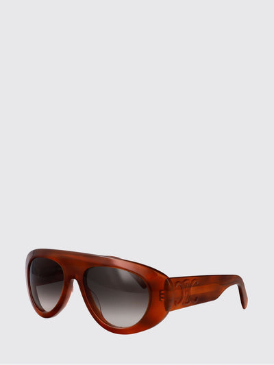mask teardrop sunglasses in black acetate