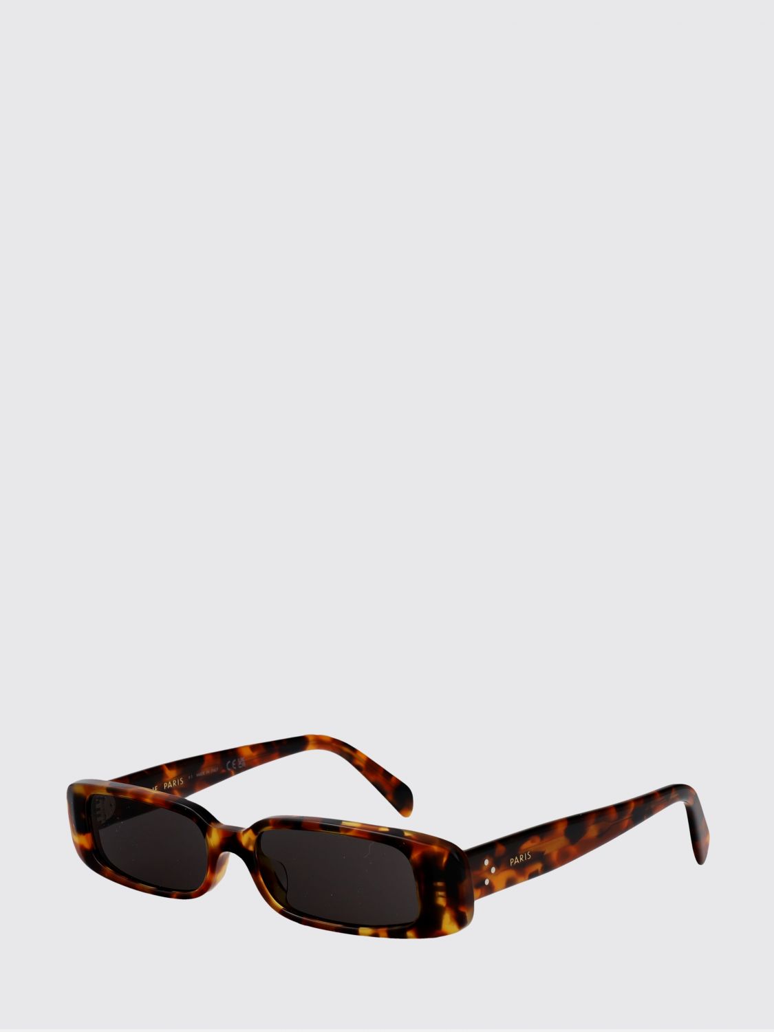 rectangular sunglasses in tortoiseshell acetate with triomphe logo