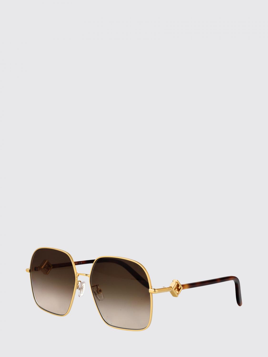 oversized square ff monogram metal sunglasses