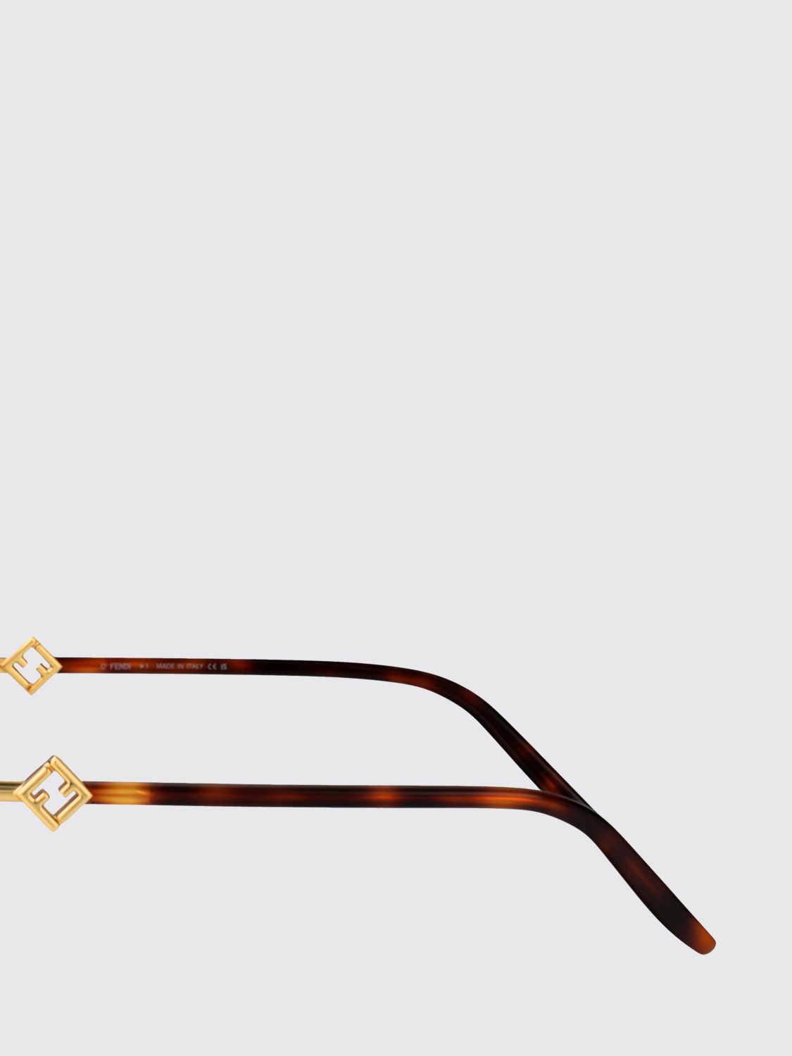 oversized square ff monogram metal sunglasses