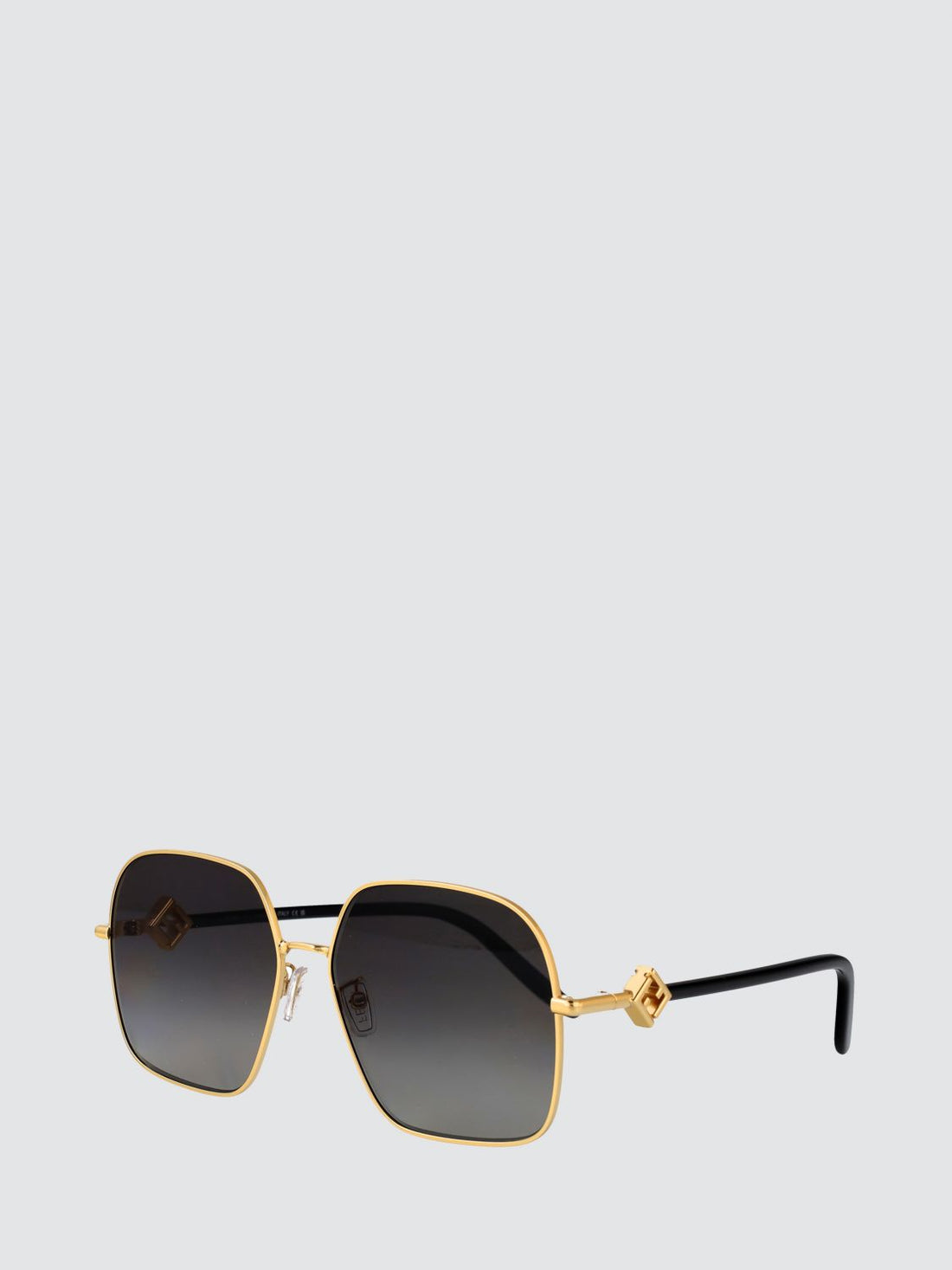 FENDI 58 oversized square ff monogram metal sunglasses