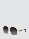 oversized square ff monogram metal sunglasses