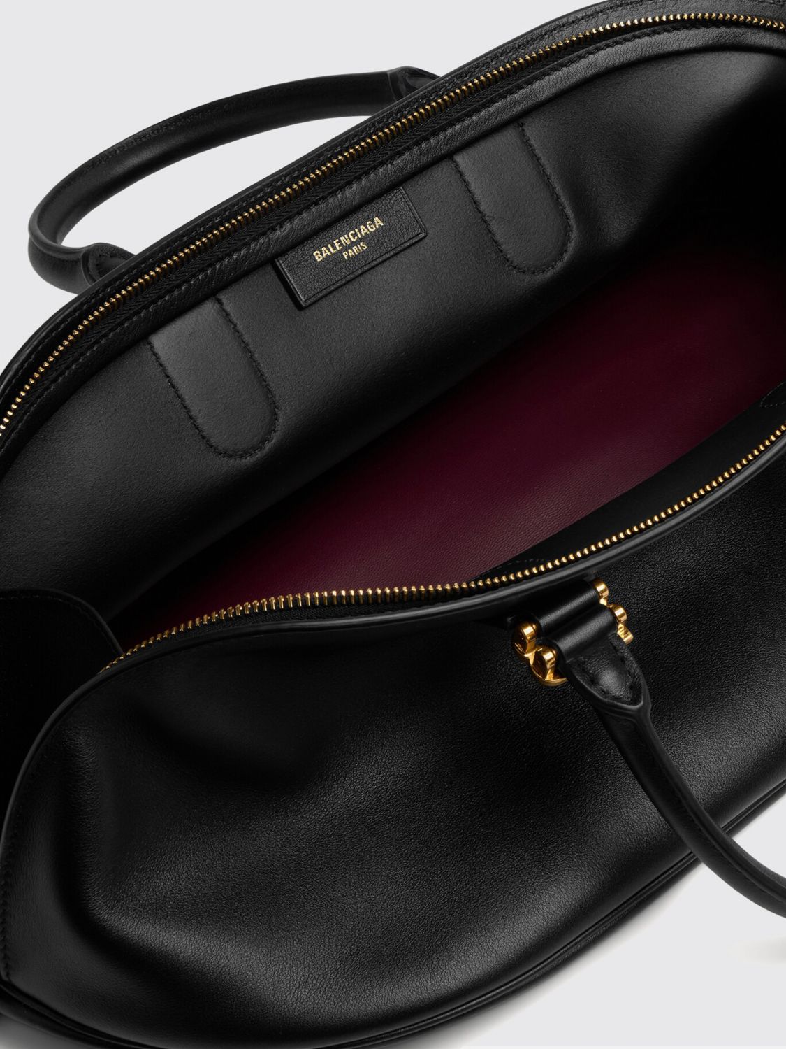 bowling bolero handbag in crinkled calfskin