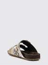 urchin low-heeled sandals in python-print calfskin leather