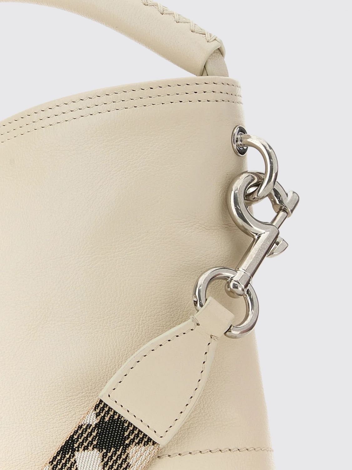 b clip mini bucket bag in smooth calfskin leather