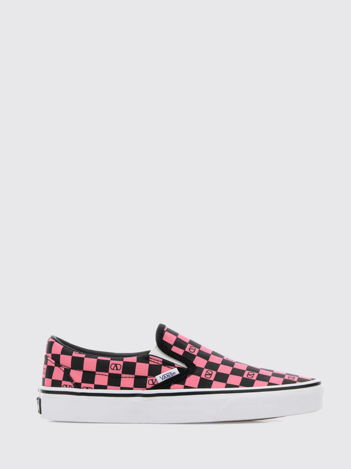 x vans checkered monogram canvas slip-on sneakers