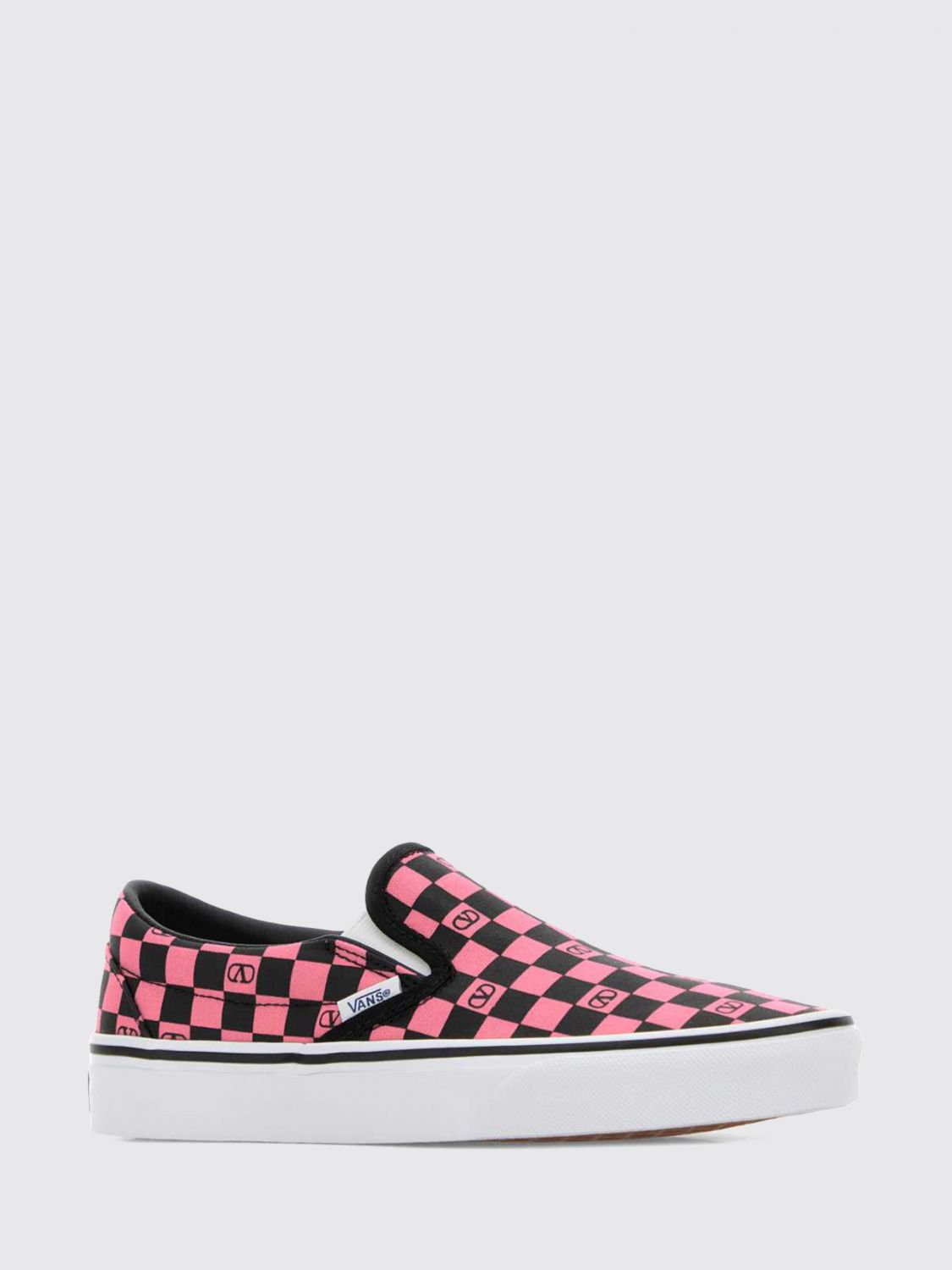 x vans checkered monogram canvas slip-on sneakers