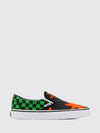 x vans checkered floral print canvas slip-on sneakers