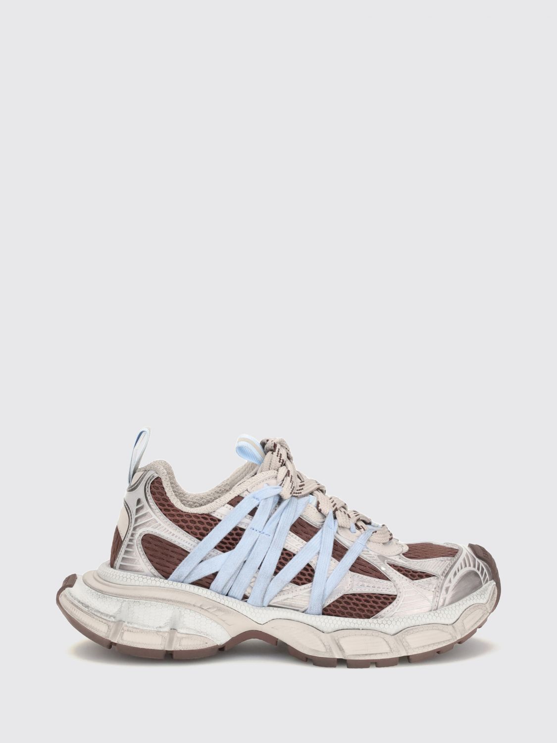 3xl mesh sneakers with distressed effect