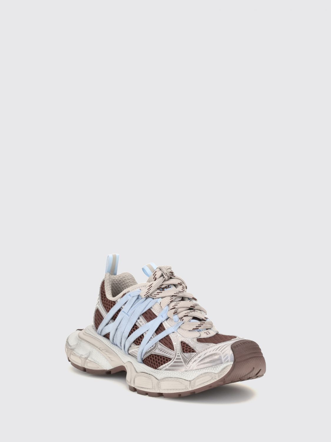 3xl mesh sneakers with distressed effect