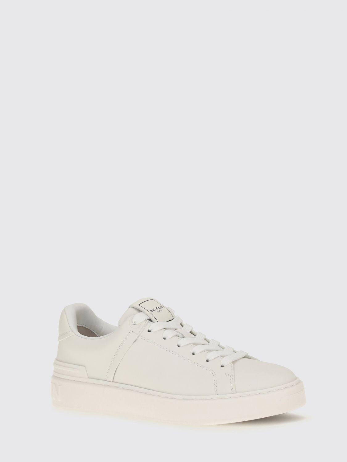 b-court smooth leather sneakers with printed logo