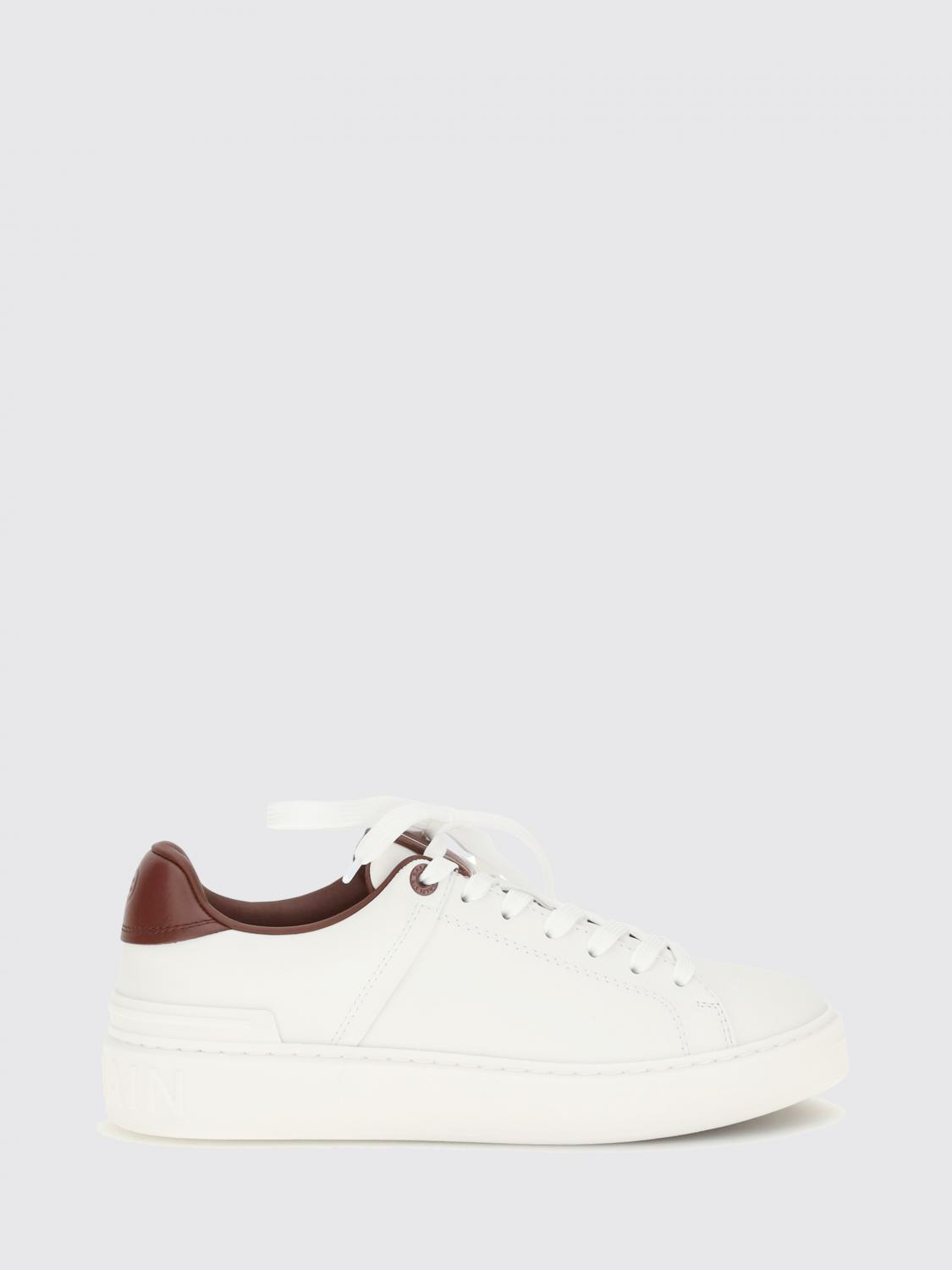 b-court smooth leather sneakers with printed logo