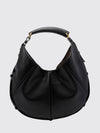 medium mombasa hobo bag in leather with sculptural handle