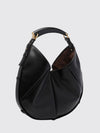 medium mombasa hobo bag in leather with sculptural handle