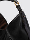 medium mombasa hobo bag in leather with sculptural handle