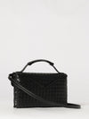 small knot lock intrecciato leather top handle bag