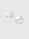 disc oval-shaped sterling silver dangle earrings