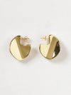 disc 18ct gold-plated silver drop earrings