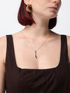 disc 18ct gold-plated silver drop earrings