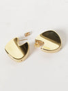 disc 18ct gold-plated silver drop earrings