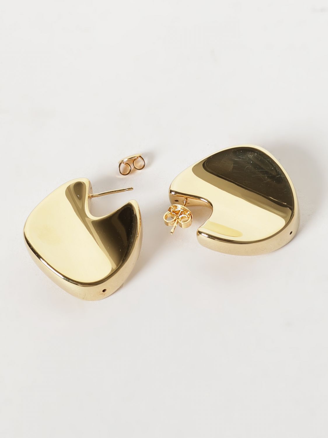 disc 18ct gold-plated silver drop earrings